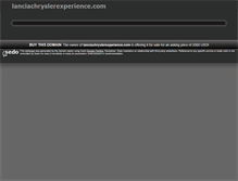 Tablet Screenshot of lanciachryslerexperience.com